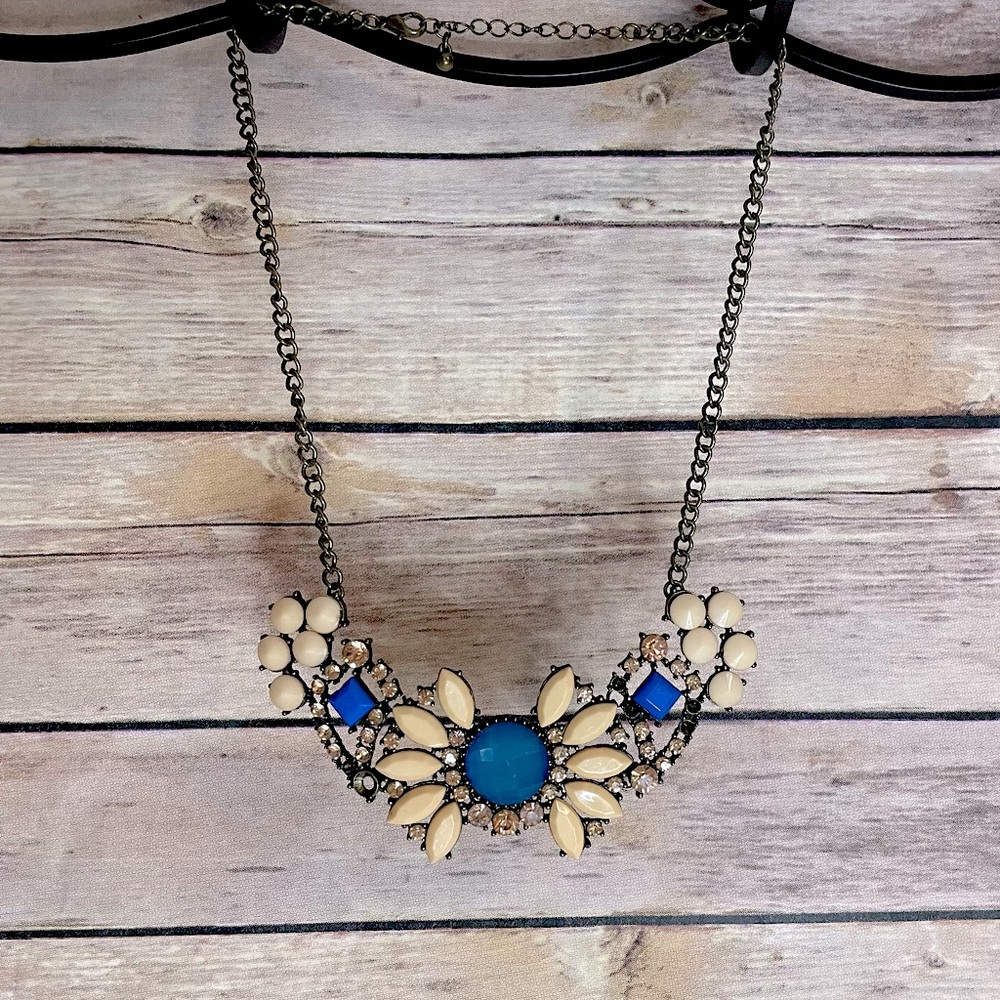 *FREE w purchase eligible* BaubleBar Peach & Blue Sparkly Necklace *